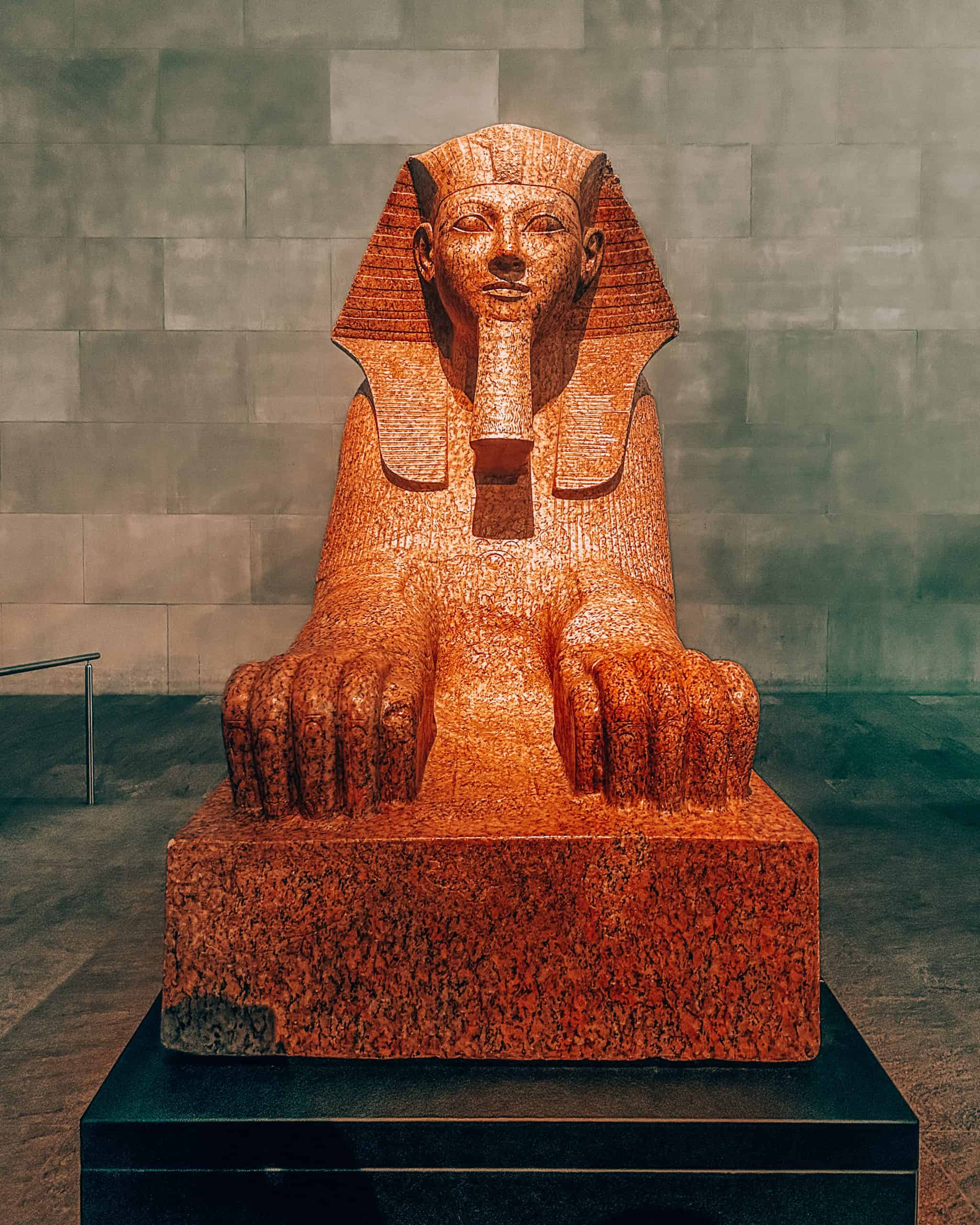 Statue in the Ancient Egypt exhibit in the MET in New York City