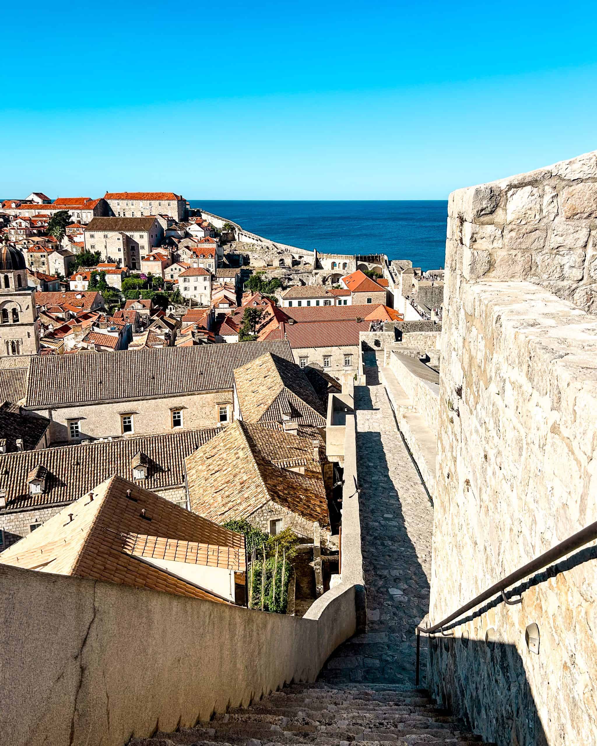 Is Croatia worth visiting? city of Dubrovnik, Croatia from the viewpoint along the castle walls