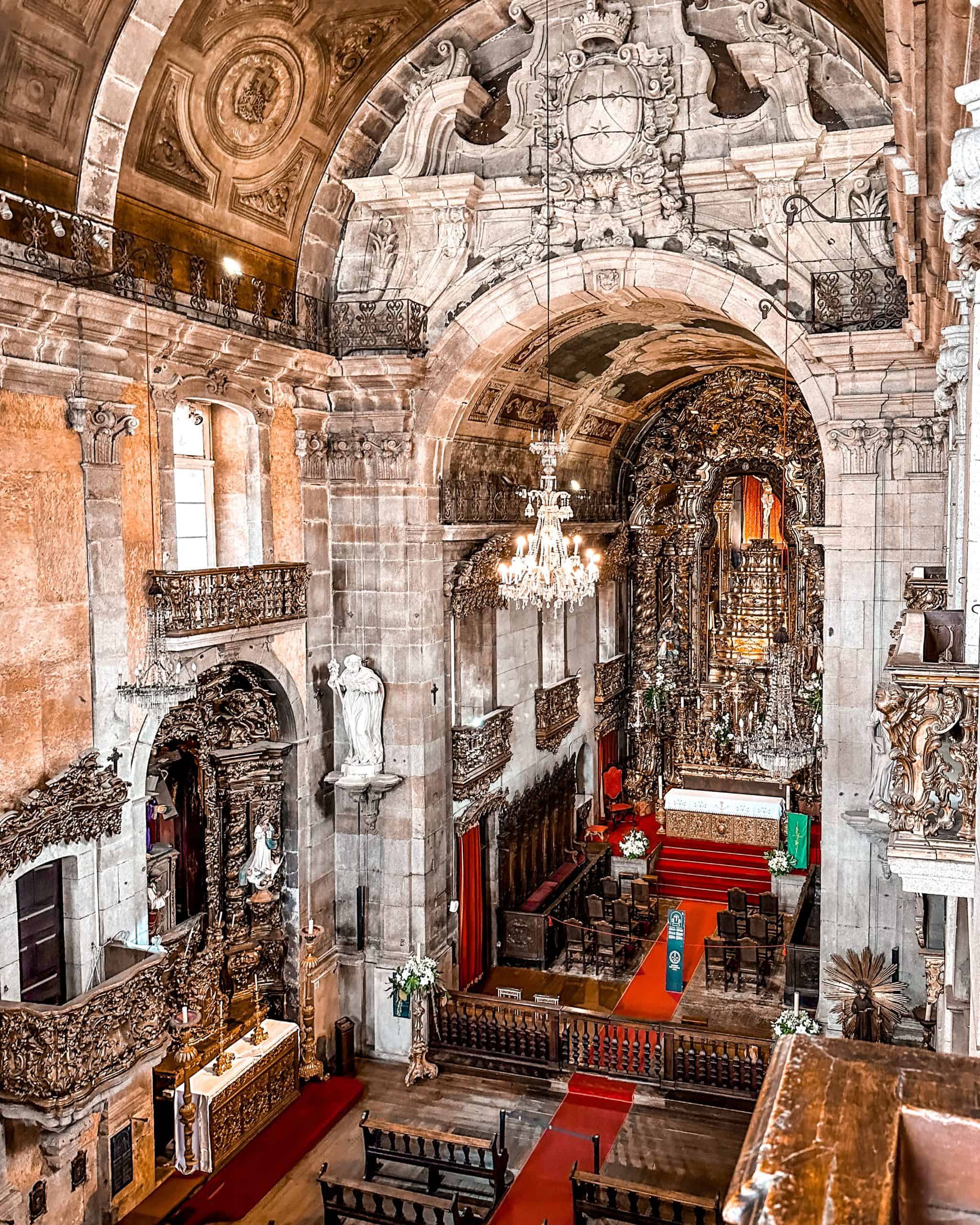 Interior of the Igreja do Carmo church in Porto, Portugal