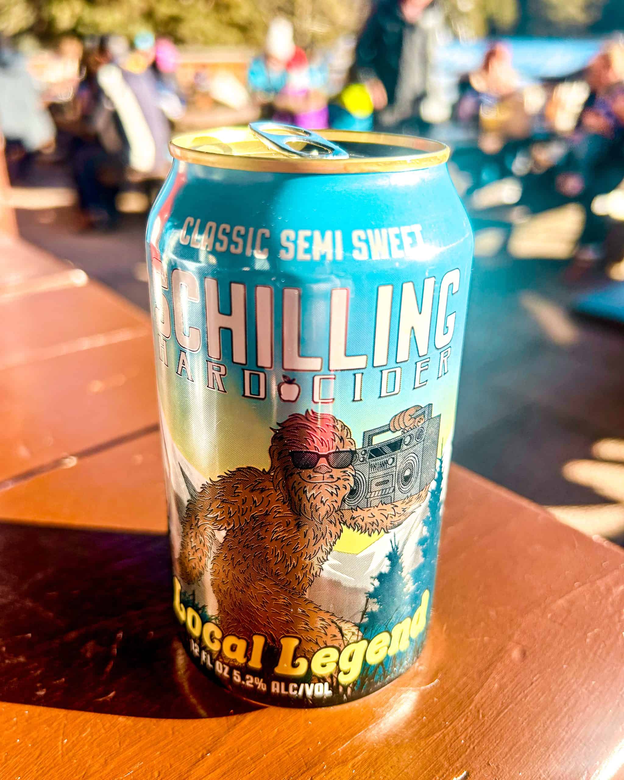 Classic après-ski cider at an outdoor patio in Beaver Creek, Colorado, with people relaxing after a day on the slopes