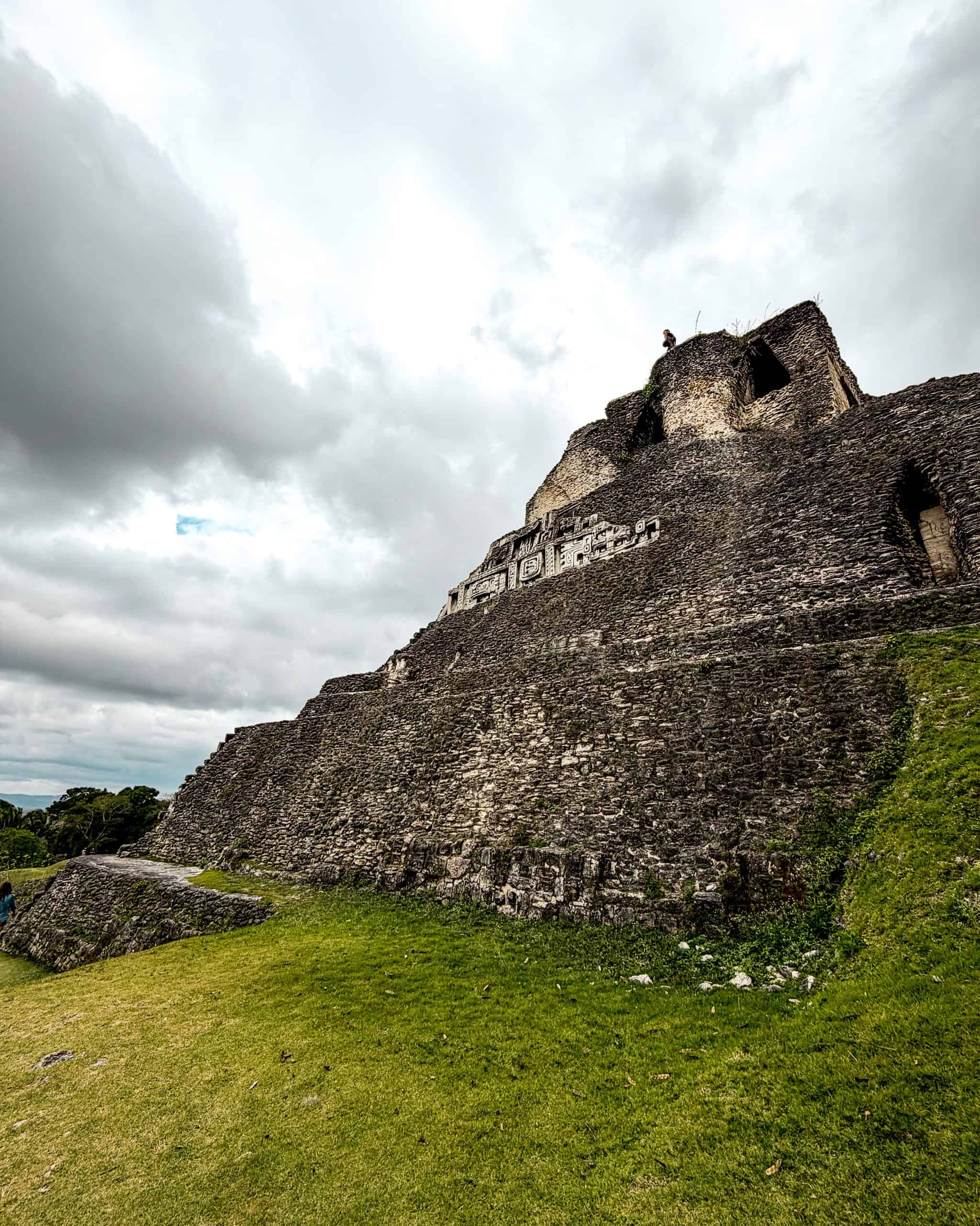 Ancient Mayan ruins rising from the jungle in Belize